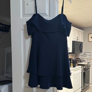 B Darlin Navy Blue Layered dress